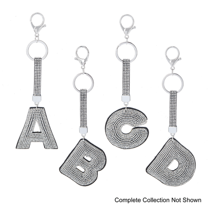 Sparkle Monogram Key Ring