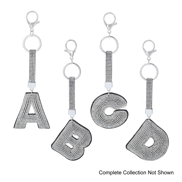 Sparkle Monogram Key Ring