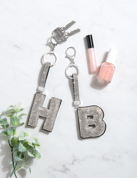Sparkle Monogram Key Ring