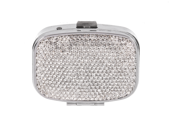 2 Compartment Rhinestone Pill Boxes