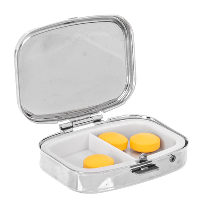 2 Compartment Rhinestone Pill Boxes