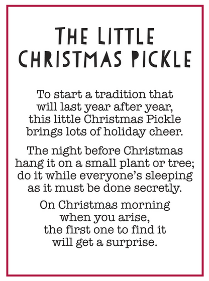The Little Christmas Pickle Ornament