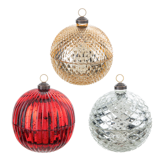 Faceted Glass Ornament Trinket Box