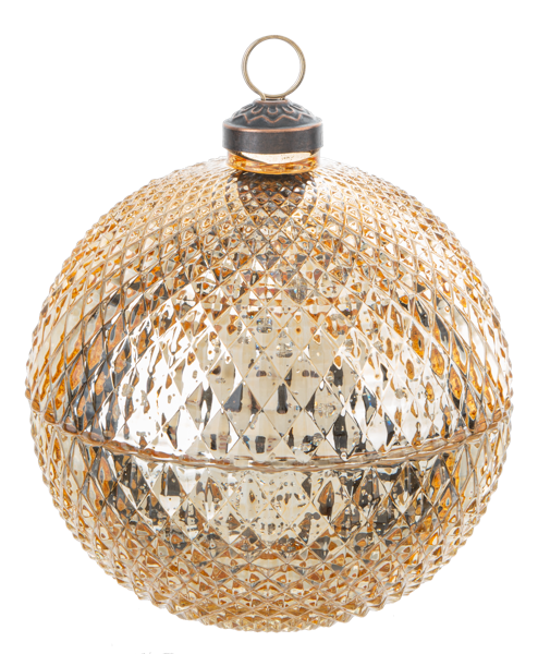 Faceted Glass Ornament Trinket Box