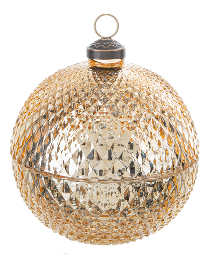 Faceted Glass Ornament Trinket Box
