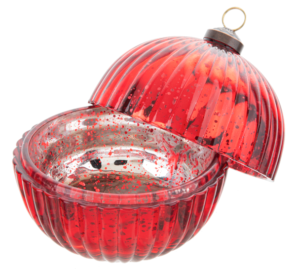 Faceted Glass Ornament Trinket Box