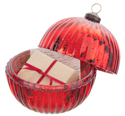Faceted Glass Ornament Trinket Box