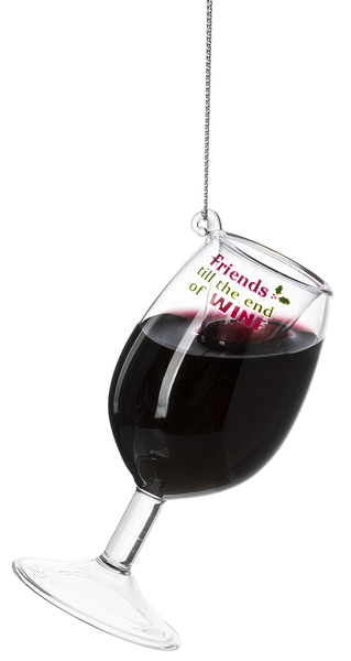 Glass Wine Ornaments