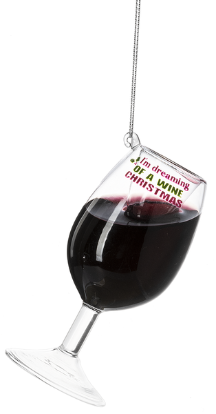 Glass Wine Ornaments