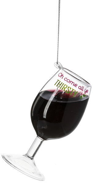 Glass Wine Ornaments