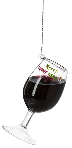 Glass Wine Ornaments