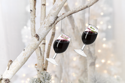 Glass Wine Ornaments