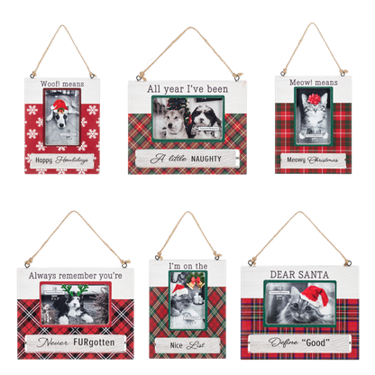 Fleas Navidad Spinning Pet Frame Ornaments