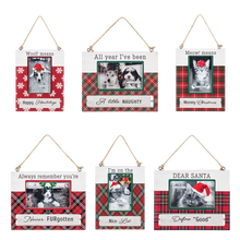 Load image into Gallery viewer, Fleas Navidad Spinning Pet Frame Ornaments
