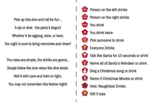 Merry Drinksmas Dice