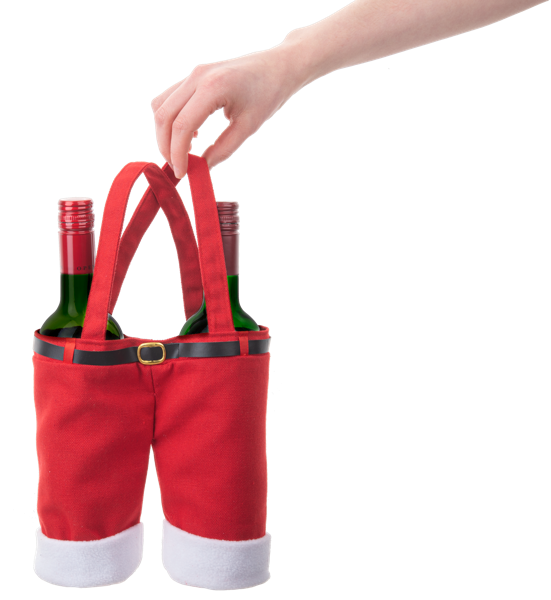 Santa Pants Double Wine Bottle Holder