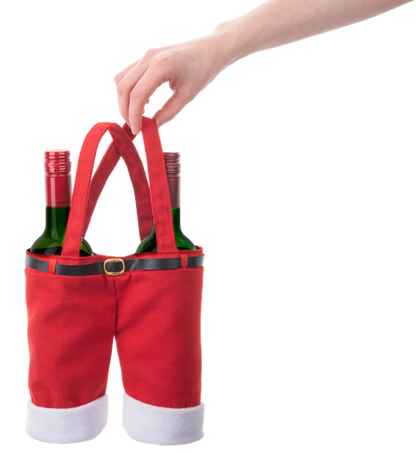 Santa Pants Double Wine Bottle Holder