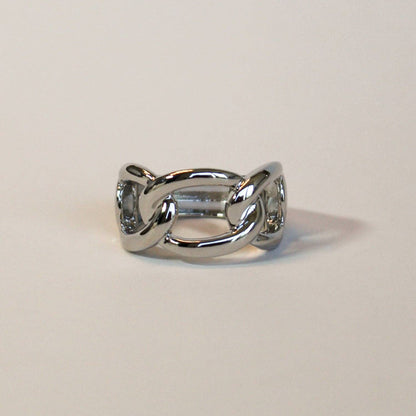 La-a SOLE - Interlocked Infinity Stretch Ring | Silver