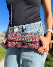 Load image into Gallery viewer, Red &amp; Blue Turkish Crossbody Bag
