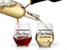 Load image into Gallery viewer, New Beginnings New Home New Memories - Wine Glass
