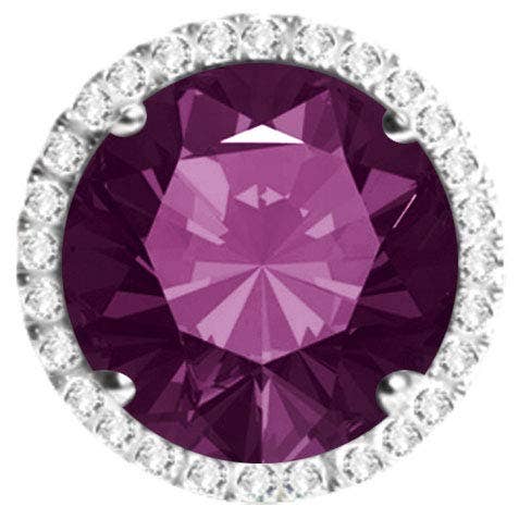 Swarovski CZ Pendant & Earrings Set: August