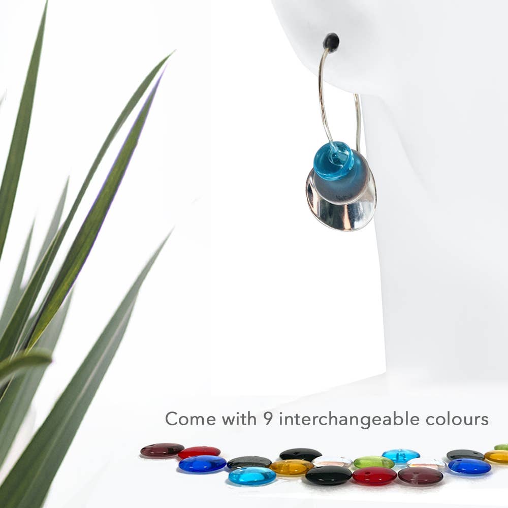 LTMT26  - Earrings come with 9 interchangeable colours.
