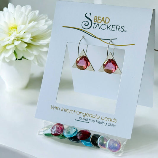 TR38 -Dangle earrings come with 6 interchangeable colours. 