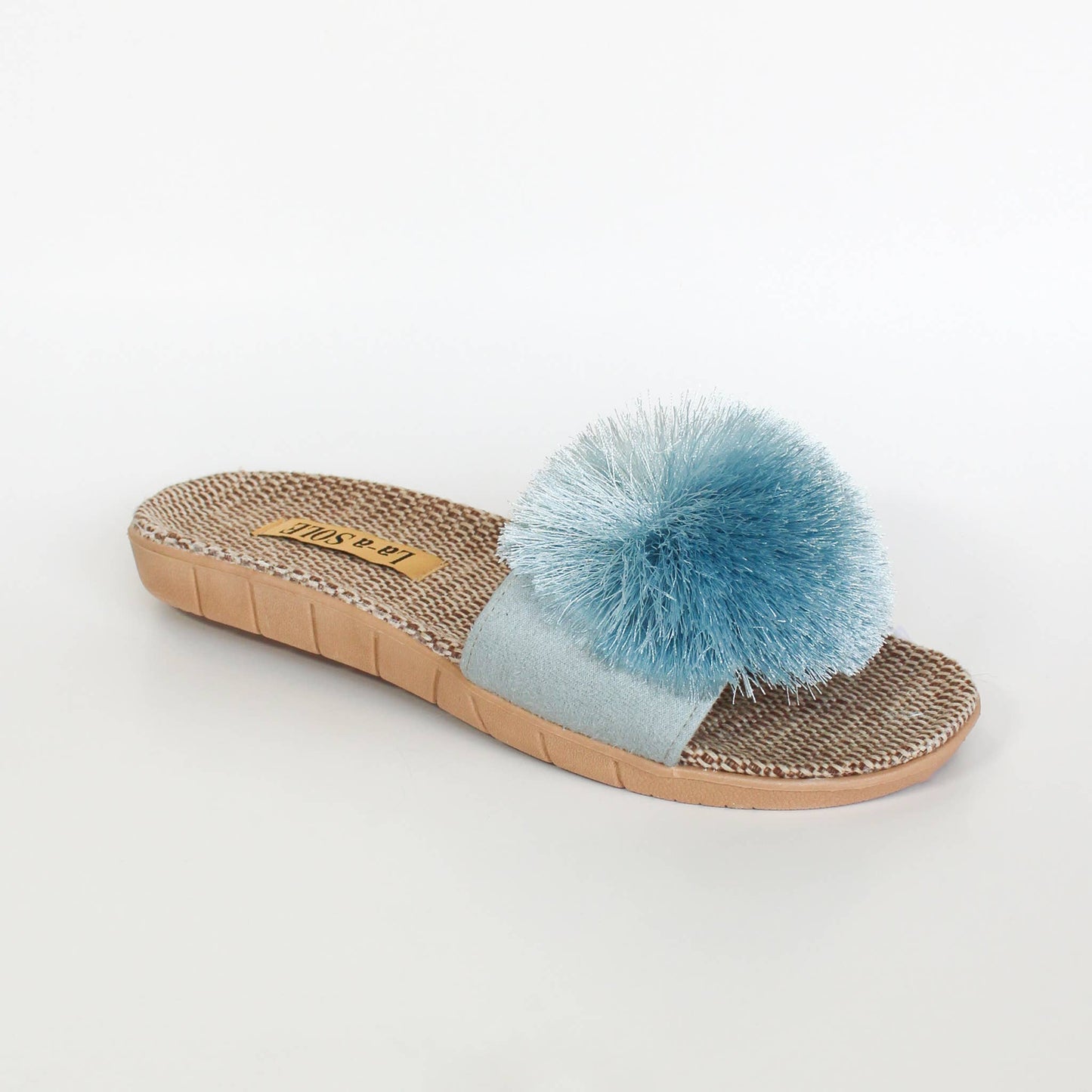 Pom Pom Slides – Seafoam | Women’s Slip-On Summer Sandals