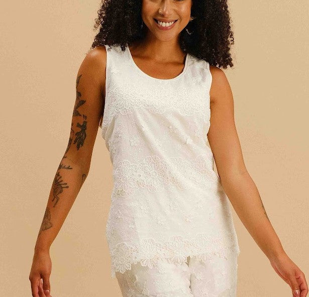 White Woven Top FC251430