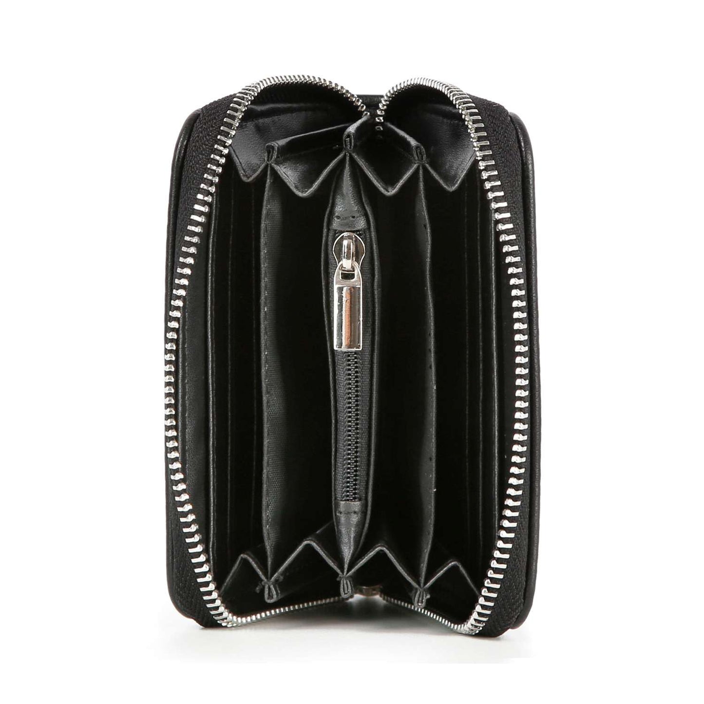 Handbag Express - Rhinestone Ombre Design Petite Zip Around Wallet