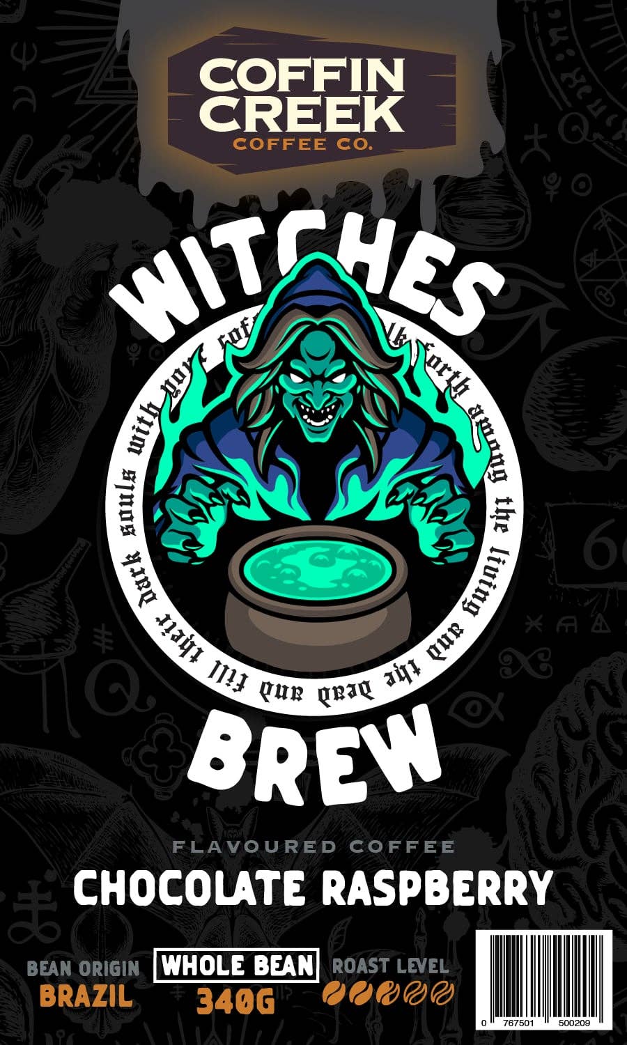 Coffin Creek Coffee - Witches Brew - Chocolate Raspberry Flavor