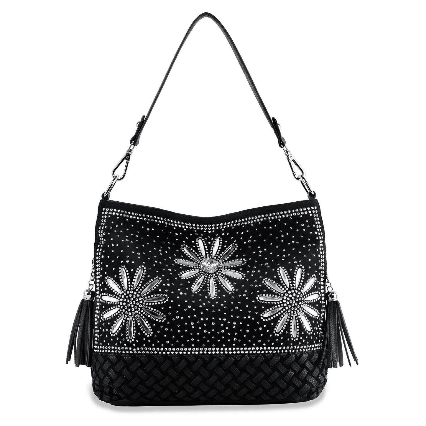 Handbag Express - Daisy Rhinestone Hobo Handbag