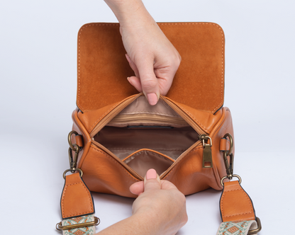 Crinkle Guitar Strap Crossbody