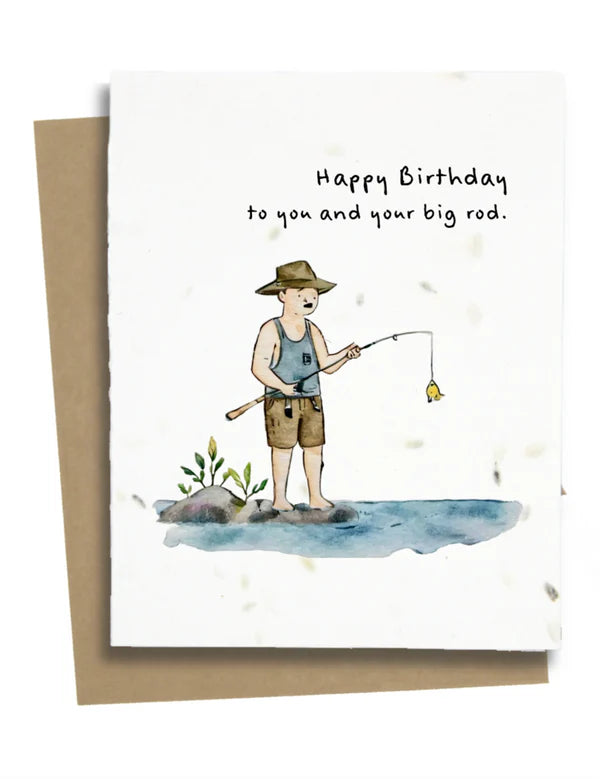 Funny Fishing Birthday Card - FFBC
