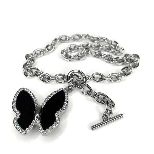Black Butterfly Necklace
