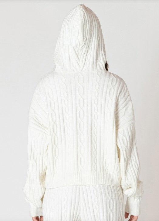 Carol Hooded Cable Sweater-2627022