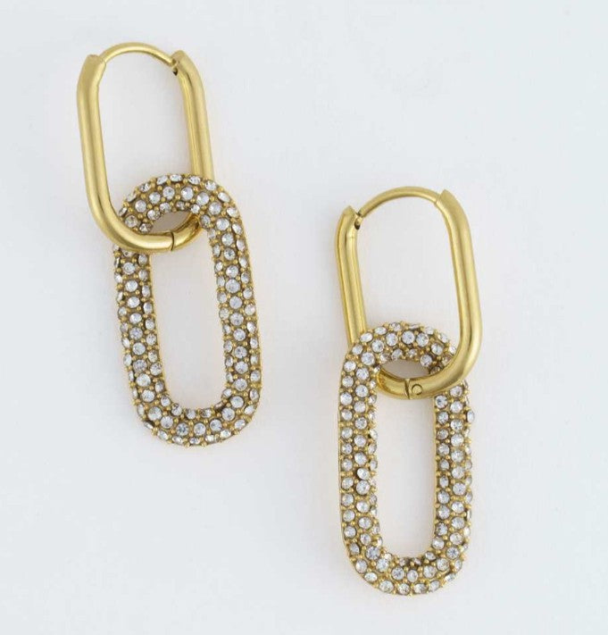 Narelle Pave Hoop Earring
