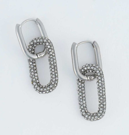 Narelle Pave Hoop Earring