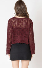 Load image into Gallery viewer, Kathy Open Stitch Wavy Hem Sweater 2627012 D
