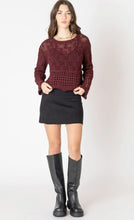 Load image into Gallery viewer, Kathy Open Stitch Wavy Hem Sweater 2627012 D
