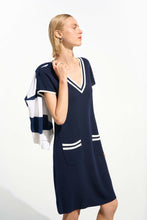 Load image into Gallery viewer, Viscose Knit A-line Dress with Trim
