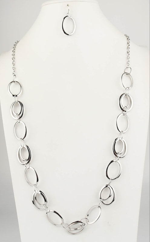 Long Links Necklace Set