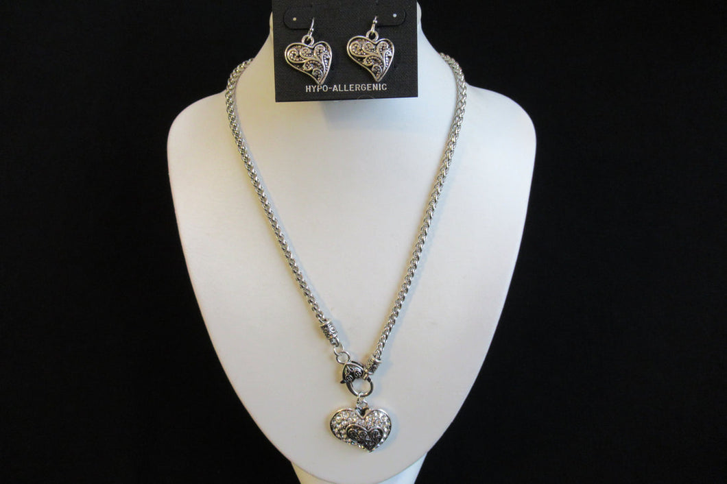 Heart Necklace Set