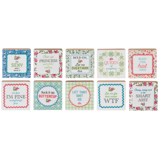 Cheeky Chic Message Art Blocks
