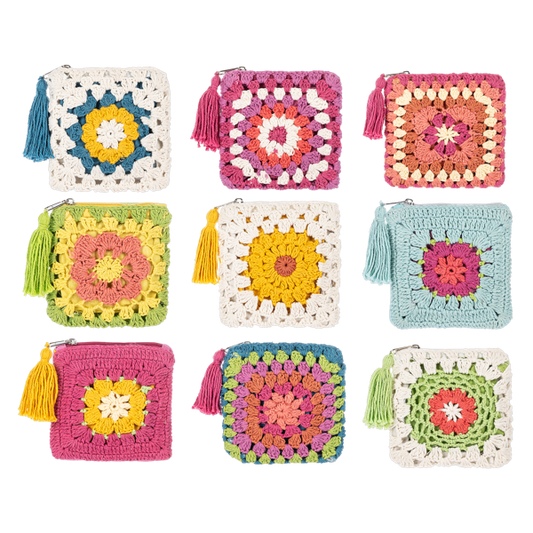 Crochet Flower Coin Purse