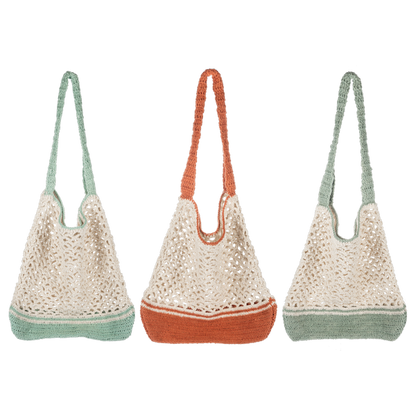 Crochet Open Weave Tote Bag