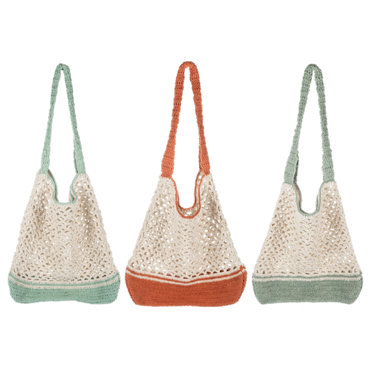 Crochet Open Weave Tote Bag