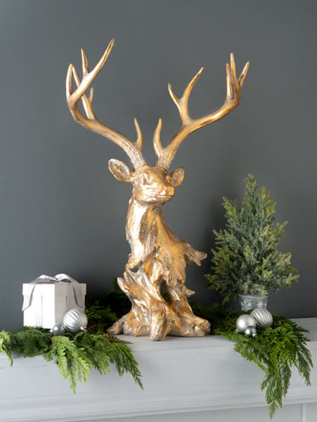 Oversized Stag Head Figurine