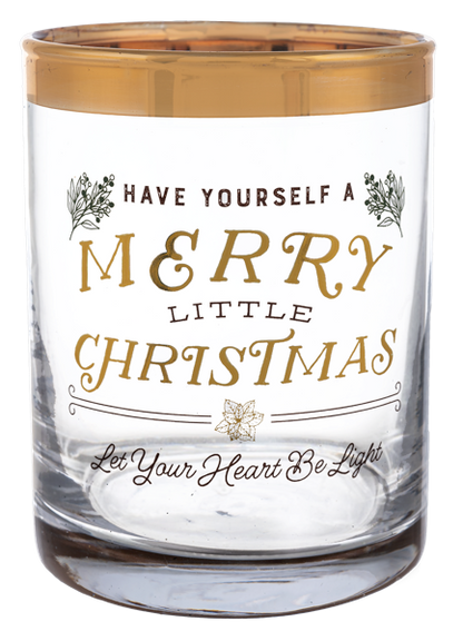 Holiday Messages Low Ball Glass
