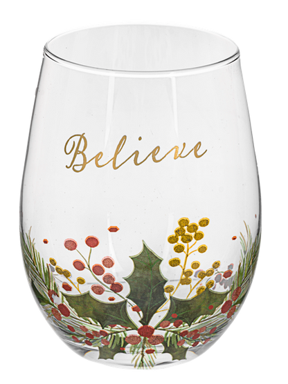 Botanical Stemless Wine Glass